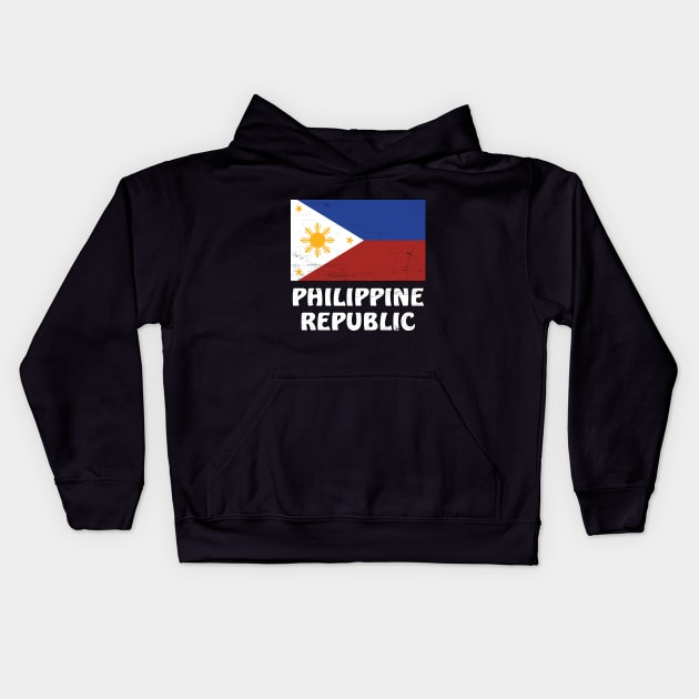 Philippine Republic Kids Hoodie by NicGrayTees